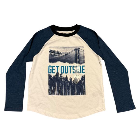 Old Navy Boys Get Outside Long Sleeve Shirt Size 6/7 - Picture 1 of 1